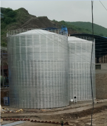 巴南粮食钢板仓的安装全过程不用热焊接